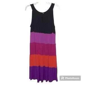 Sangria Color Block Summer Dress Size L